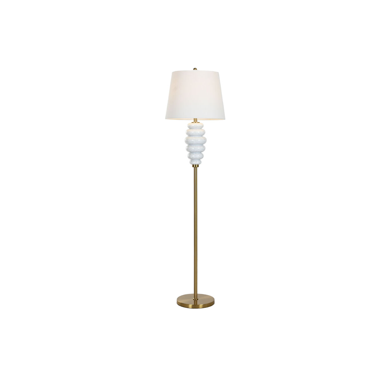 Lampada da Terra Home ESPRIT Bianco Dorato 220 V 43 x 43 x 170 cm