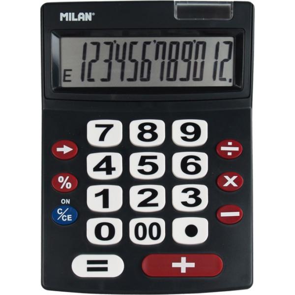 Calcolatrice Milan Nero 22,5 x 14 x 3 cm