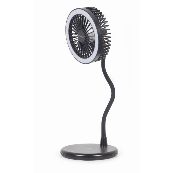 Ventilatore da Tavolo GEMBIRD WPC10-LEDFAN-01 Nero