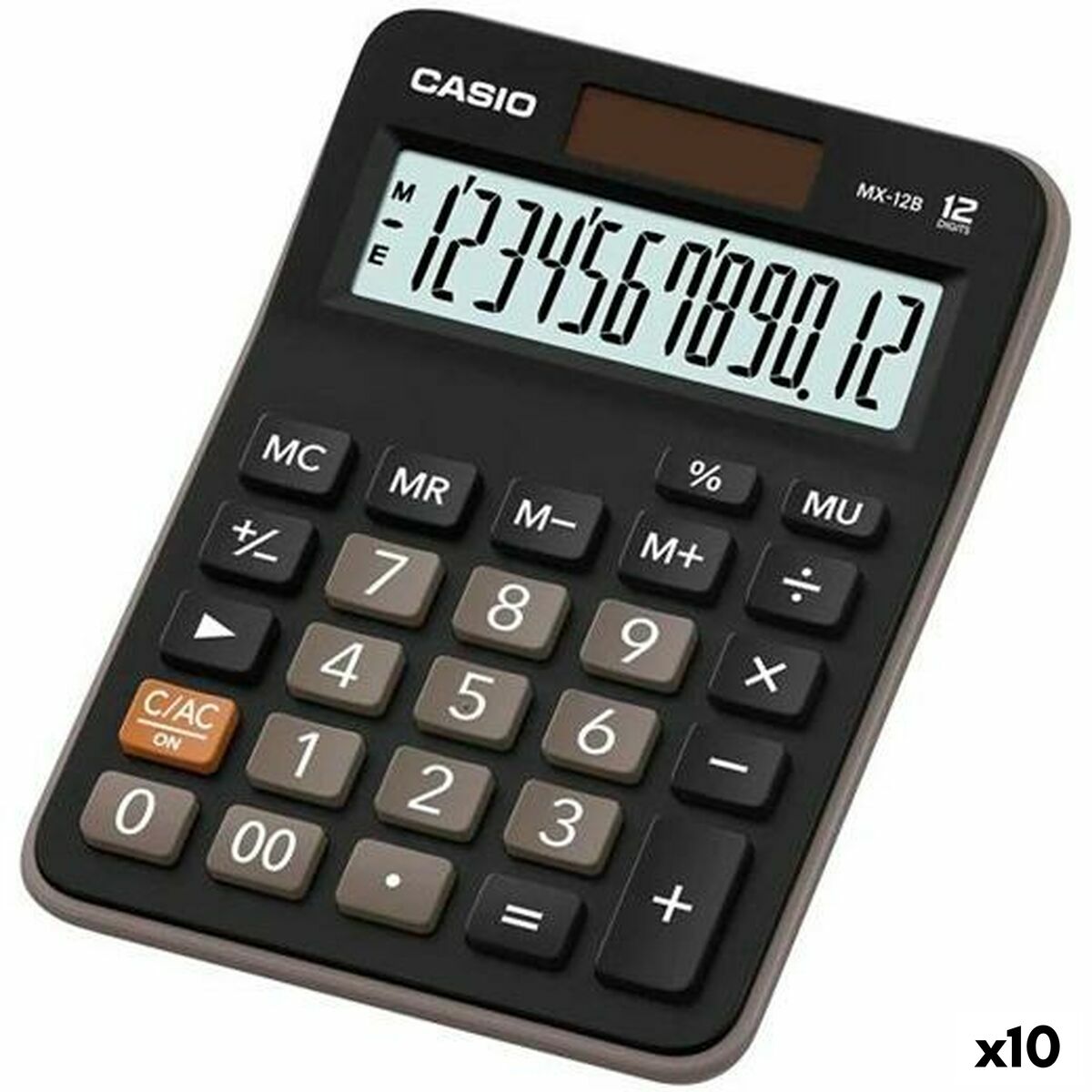 Calcolatrice Casio MX-12B Nero 14,7 x 10,6 x 2,9 cm (10 Unità)