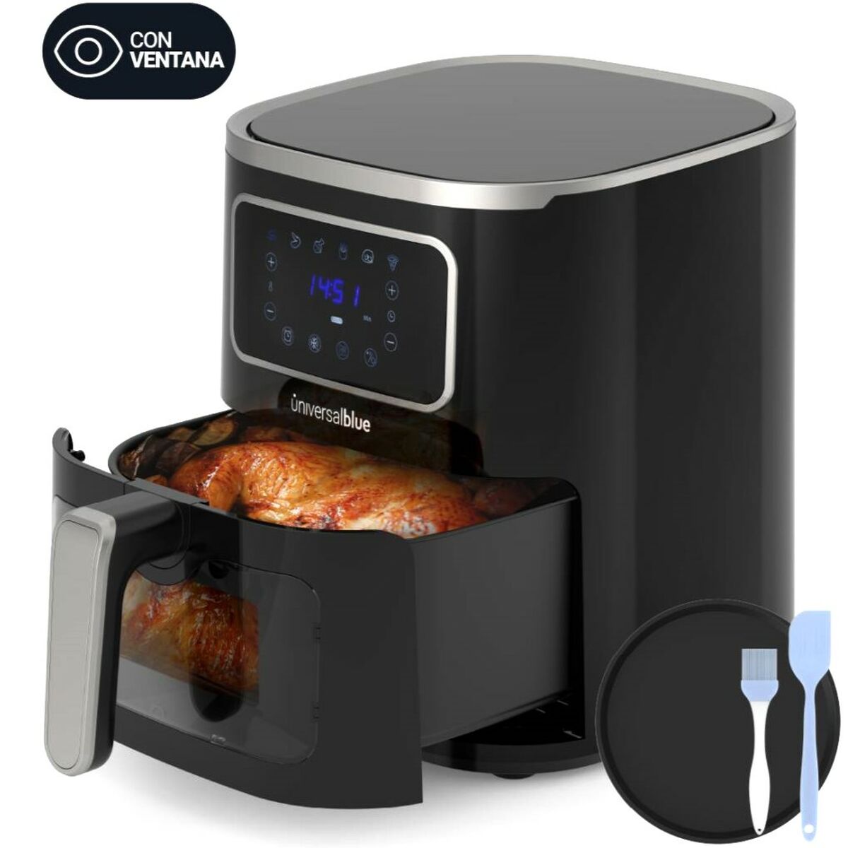 Friggitrice ad Aria Universal Blue 6005 Nero 5 L