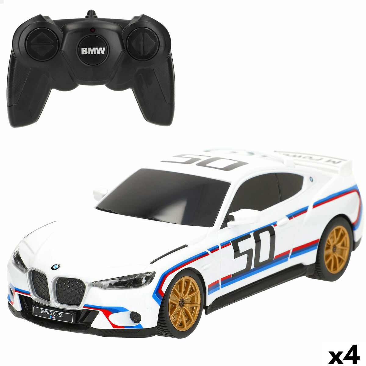 Macchinina Radiocomandata BMW Azzurro Rosso 1:24 20 x 6 x 7,5 cm (4 Unità)