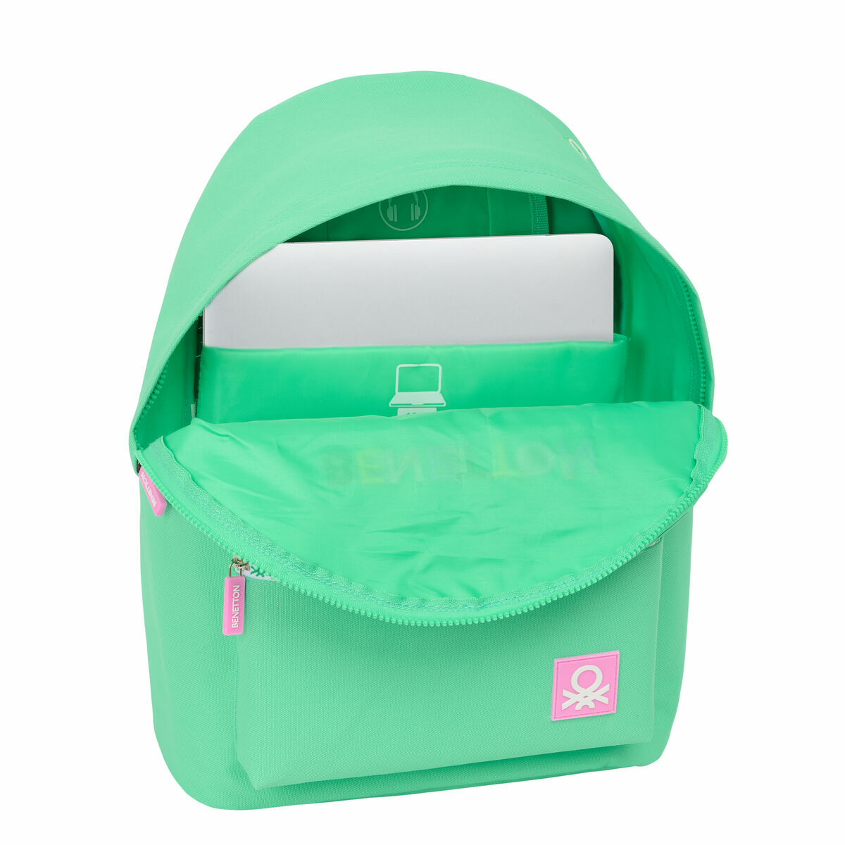 Zaino per Portatile Benetton benetton Verde 31 x 41 x 16 cm - Image 4
