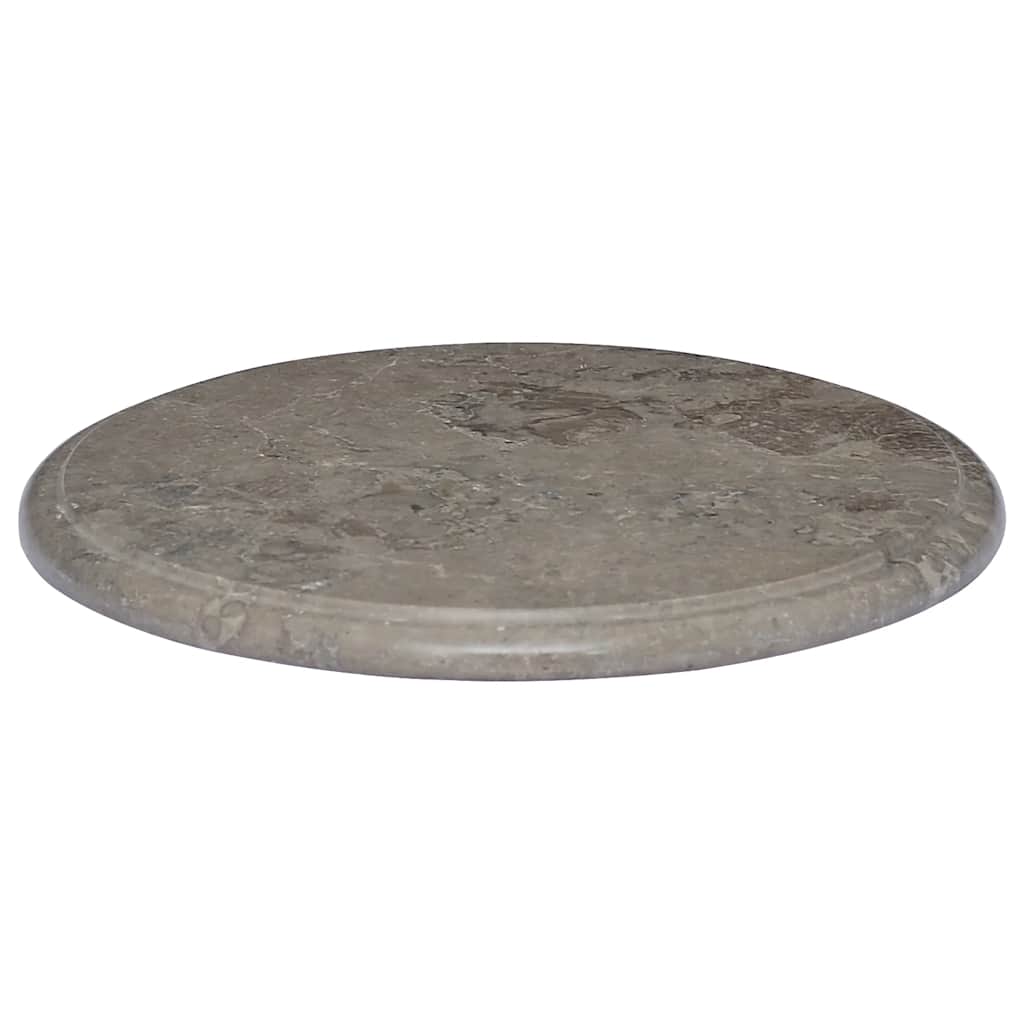 vidaXL Tablero para mesa mármol gris Ø40x2,5 cm