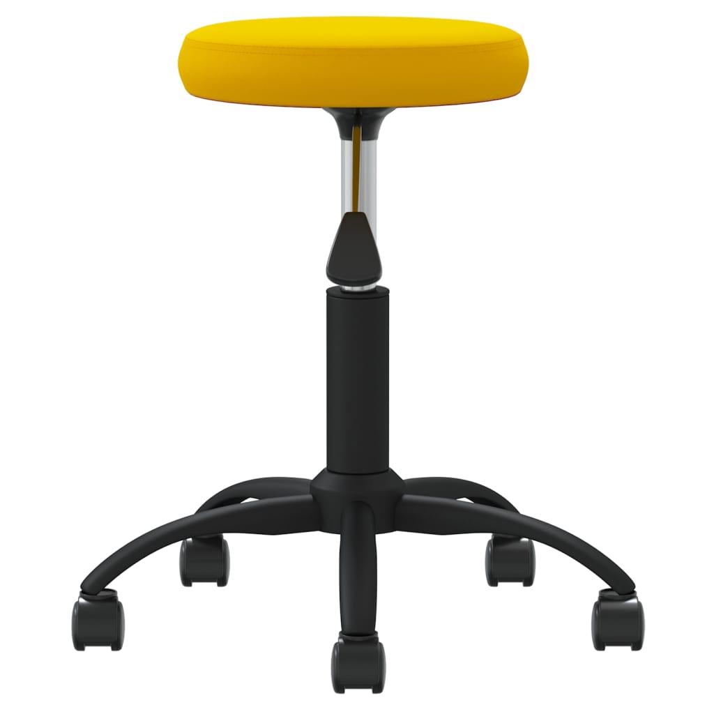 vidaXL Chaise pivotante de bureau Jaune moutarde Velours - Image 4
