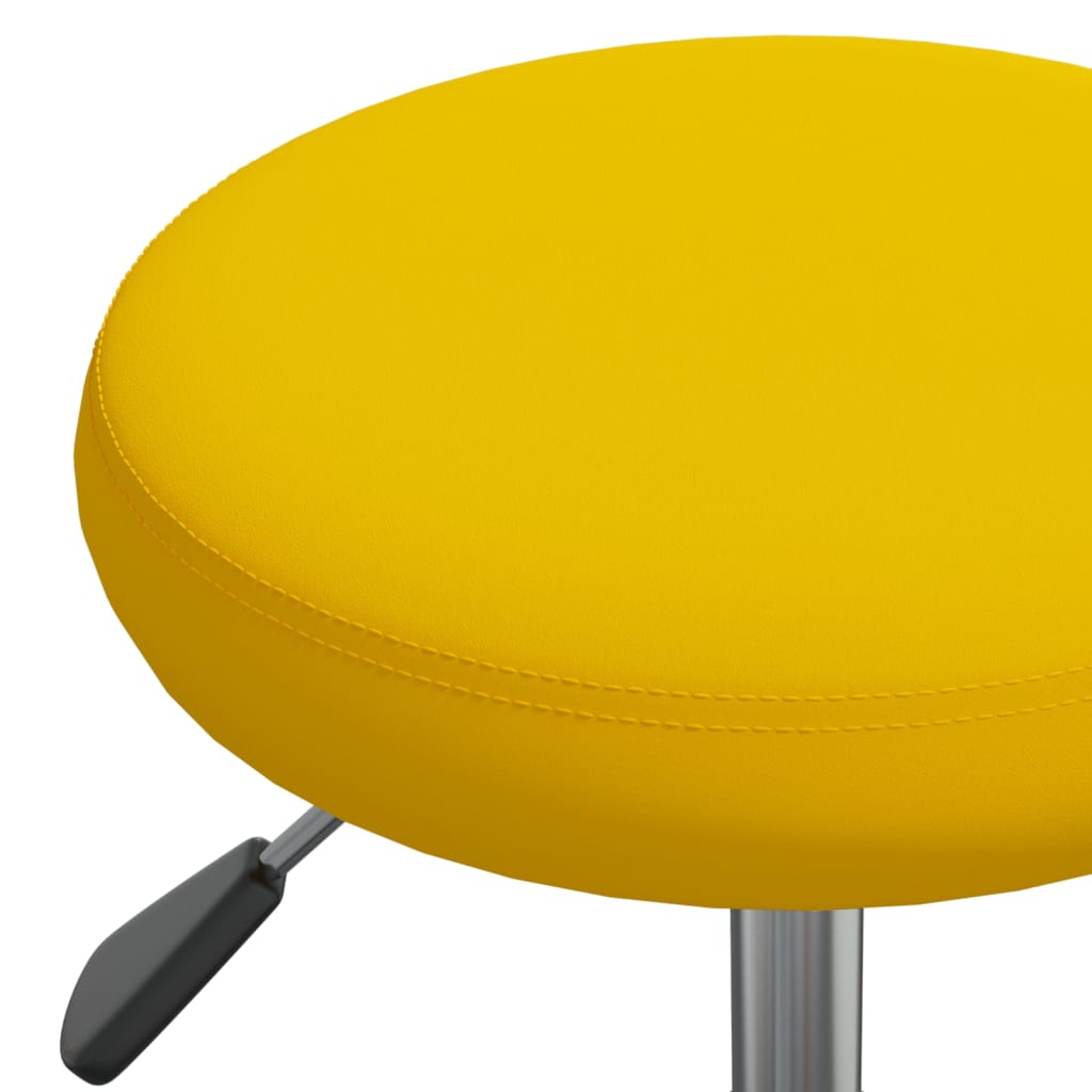 vidaXL Chaise pivotante de bureau Jaune moutarde Velours - Image 5