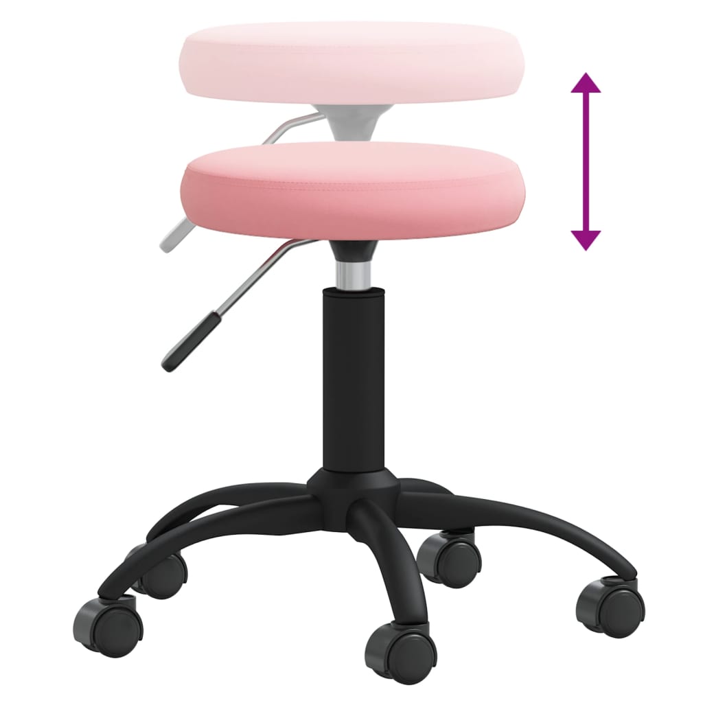 vidaXL Massagehocker Samt Rosa - Image 4
