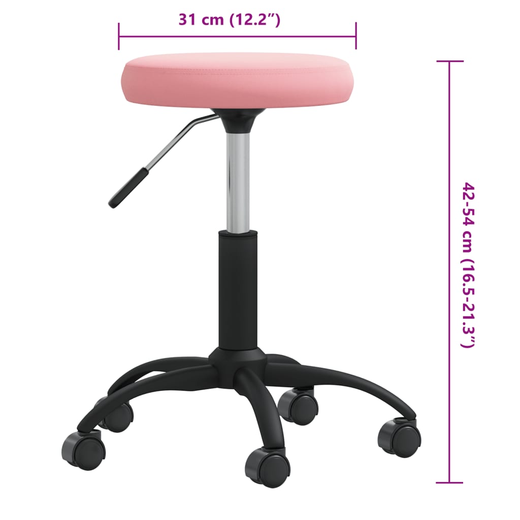 vidaXL Massagehocker Samt Rosa - Image 6