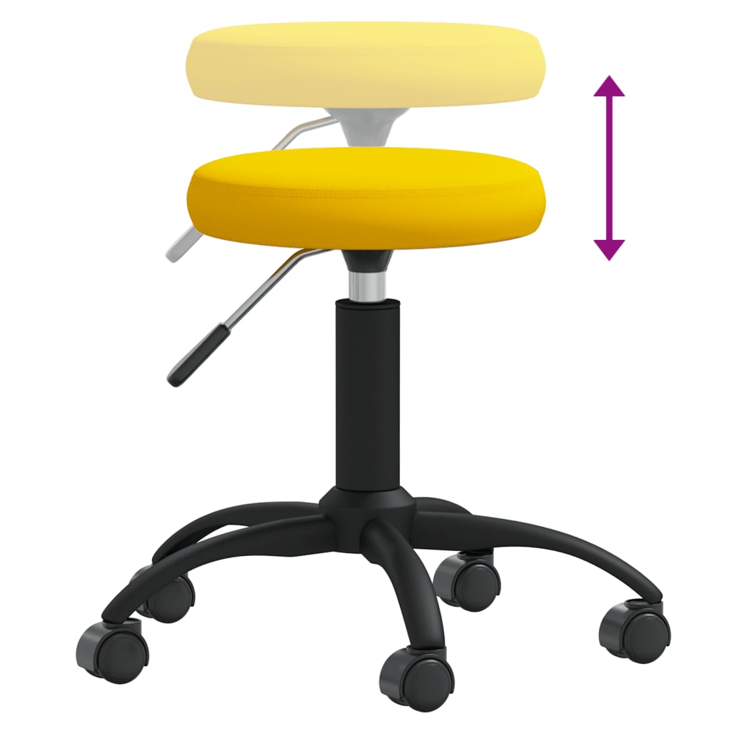 vidaXL Massagehocker Samt Senfgelb - Image 4