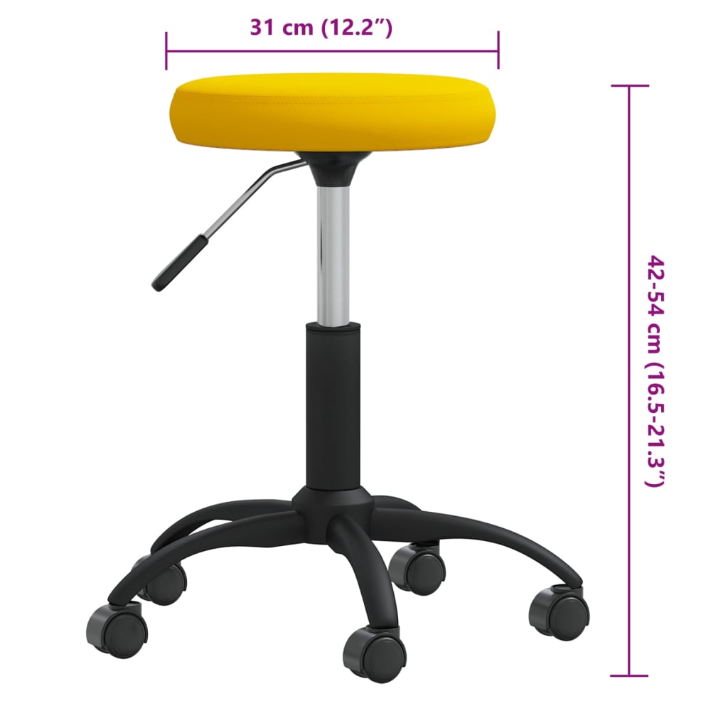 vidaXL Massagehocker Samt Senfgelb - Image 6