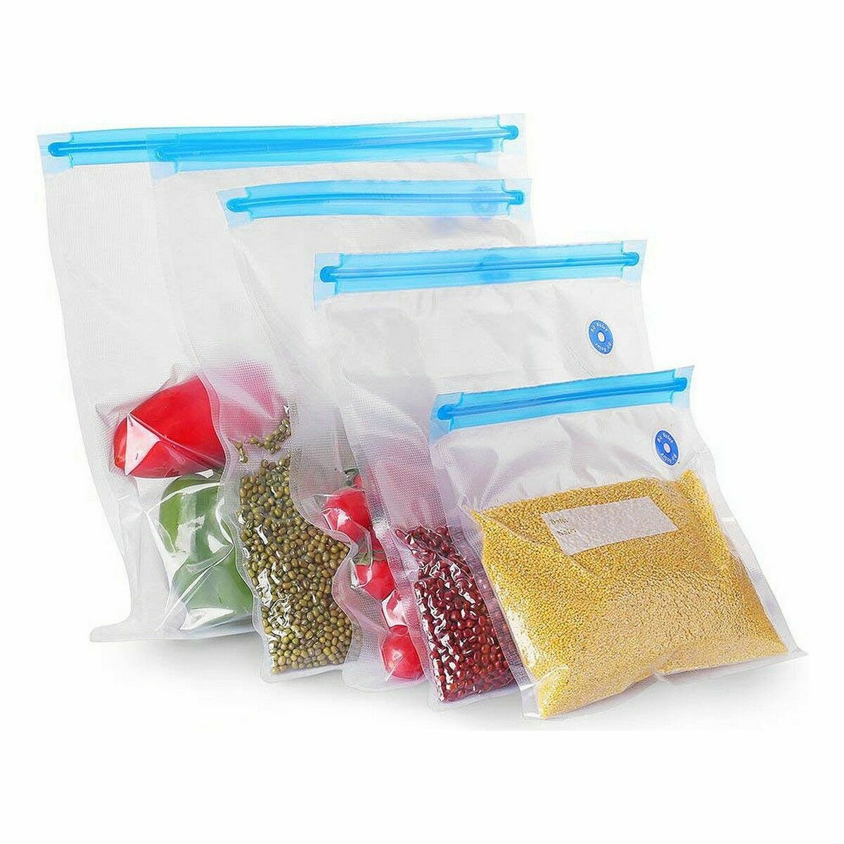 Sacchetto Riutilizzabile per Alimenti Quttin Valvola termoionica 4 Pezzi 26 x 34 cm (24 Unità) - Image 3