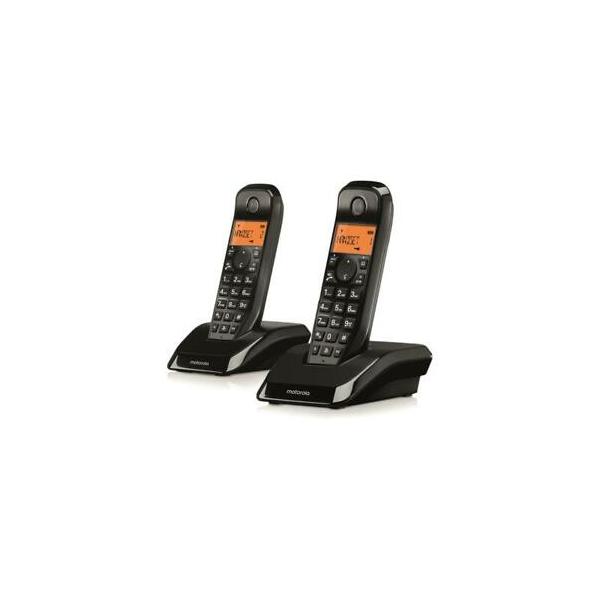 Telefono Senza Fili Motorola S1202 (2 pcs) Colore:Nero