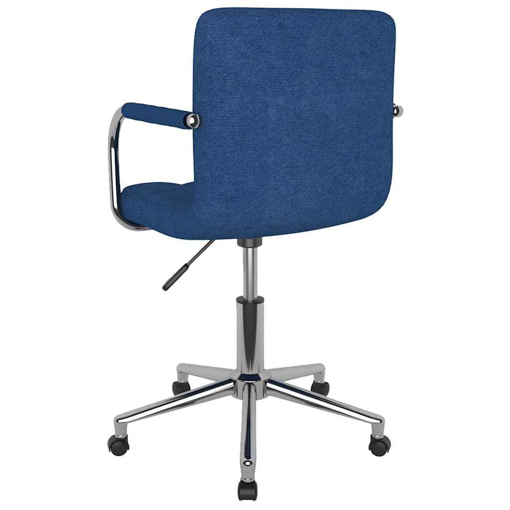 vidaXL Chaise pivotante de bureau Bleu Tissu - Image 5