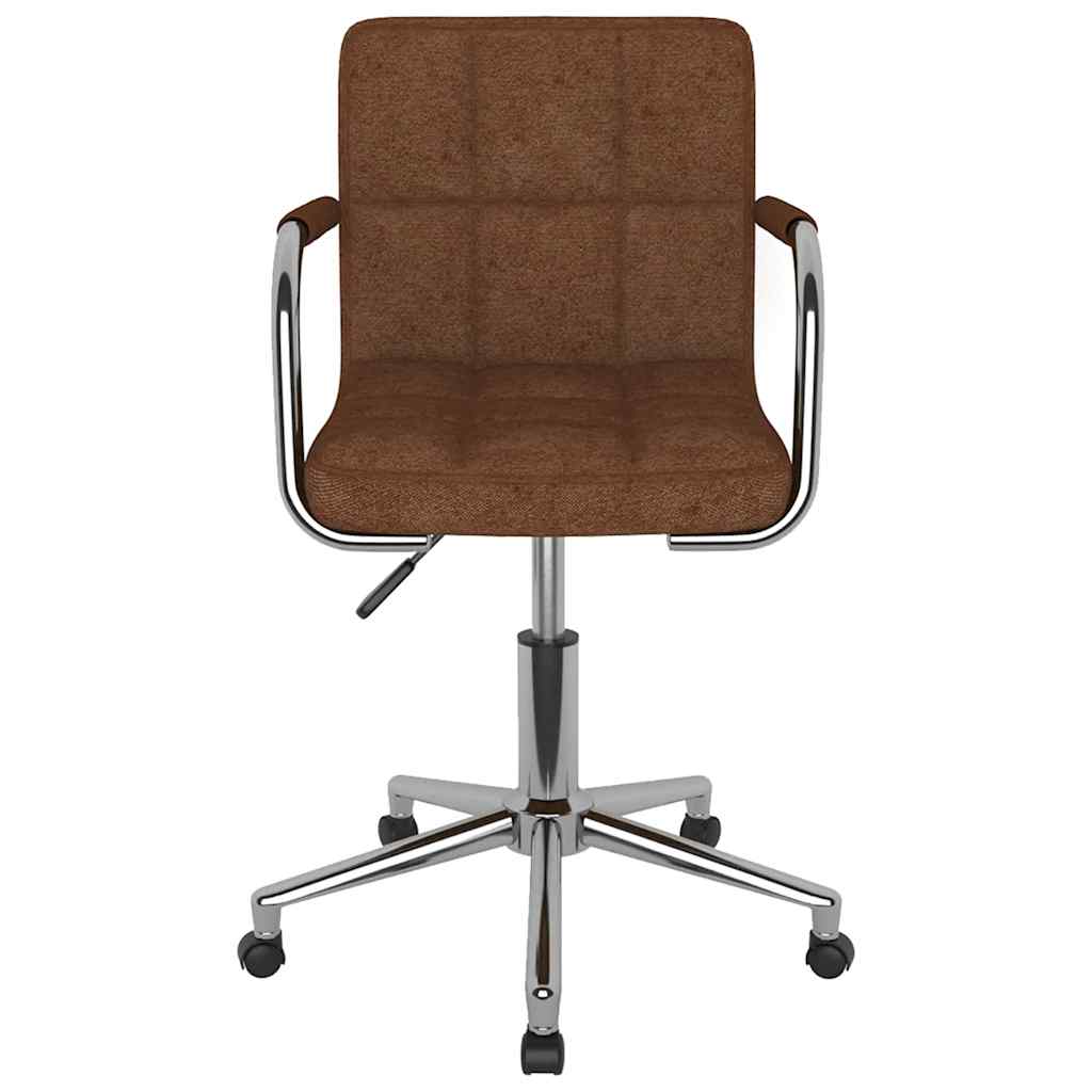 vidaXL Chaise pivotante de bureau Marron Tissu - Image 3