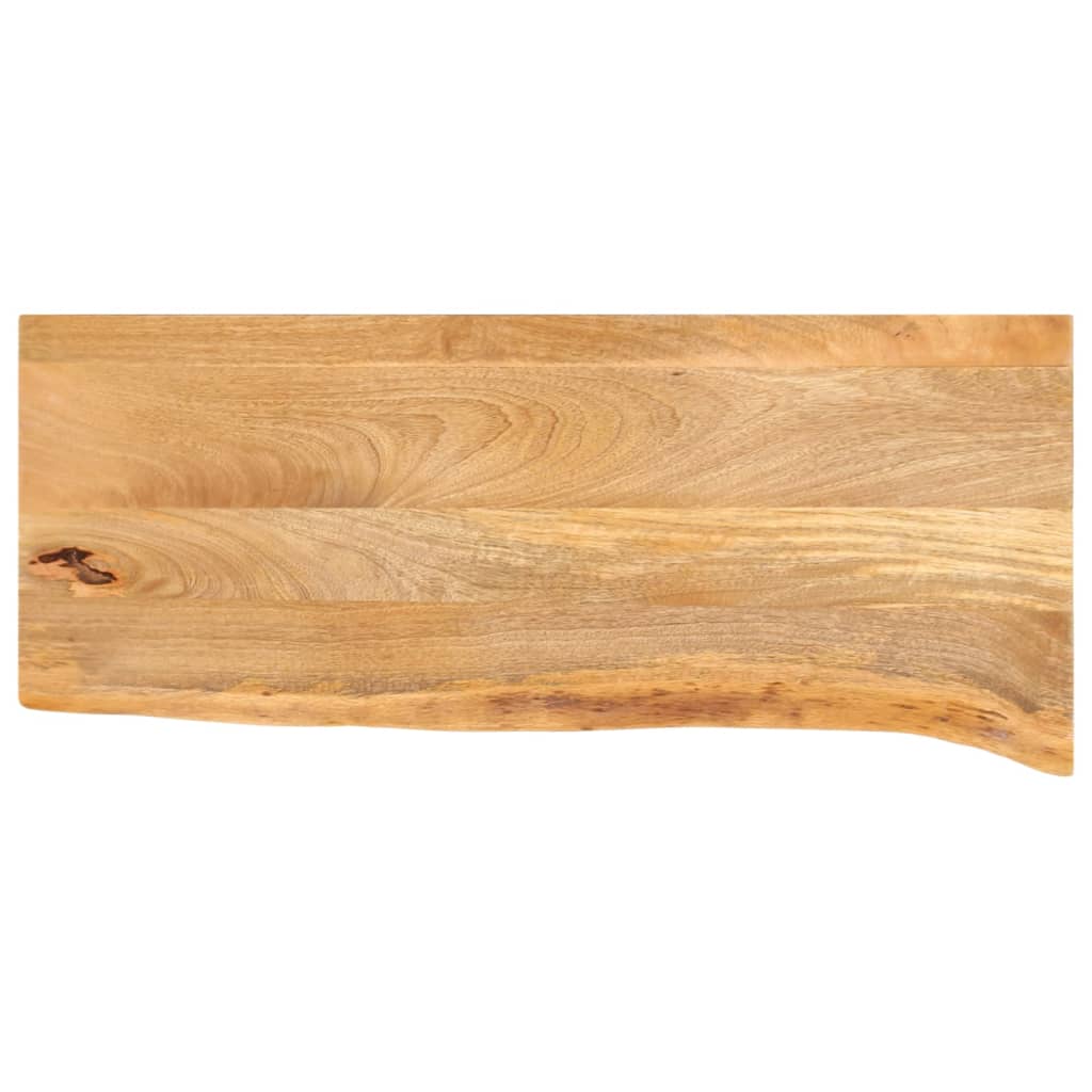 vidaXL Tablero de mesa borde natural madera maciza mango 90x30x2,5 cm