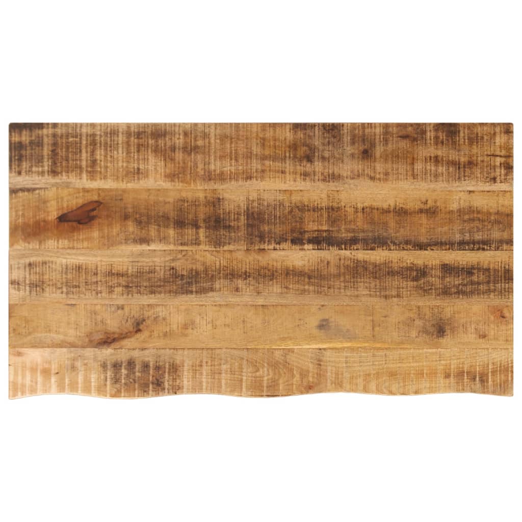 vidaXL Tablero de mesa borde natural madera maciza mango 110x60x2,5 cm