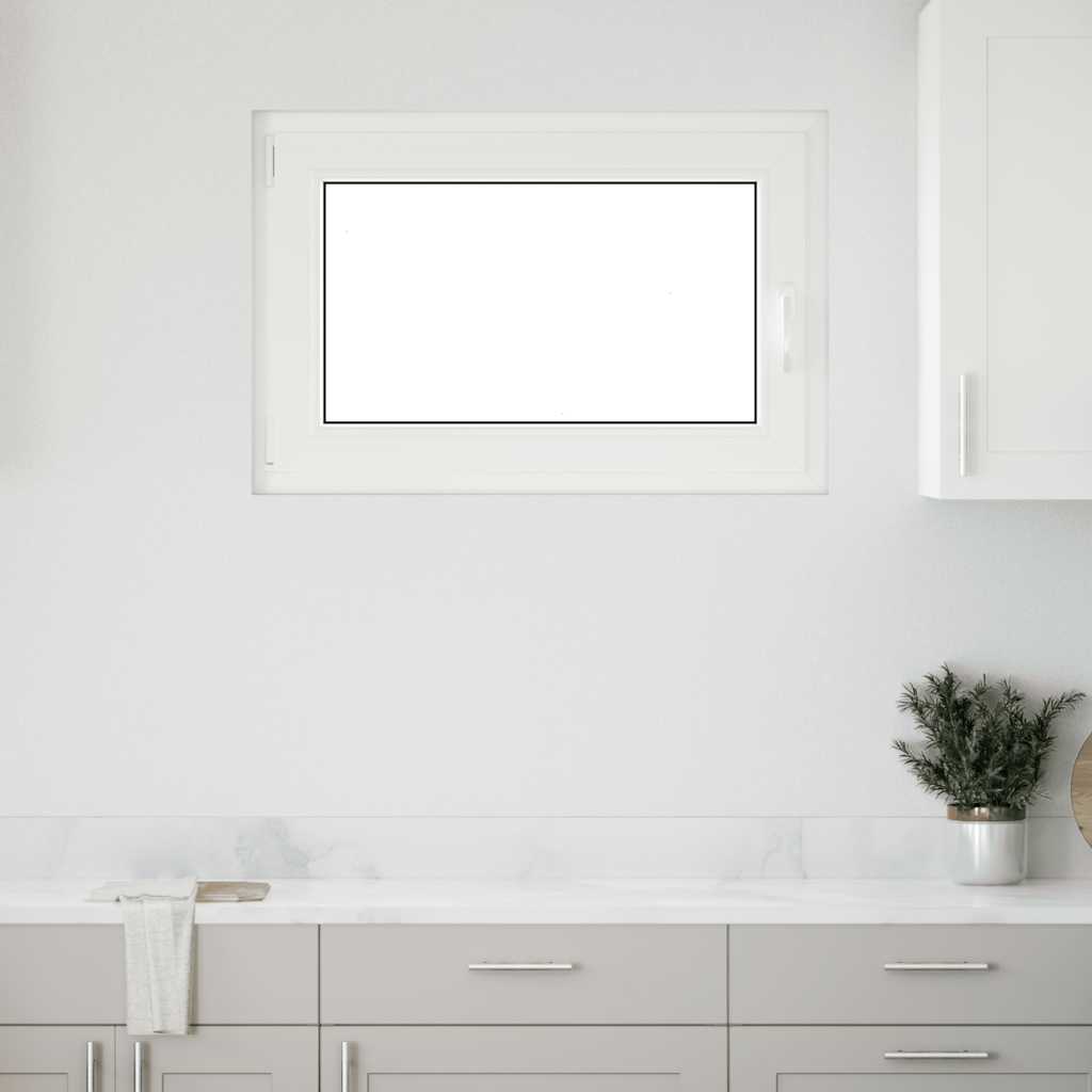 vidaXL Kellerfenster "RISOR" 90x70 cm Drehkipp DIN Links Weiß
