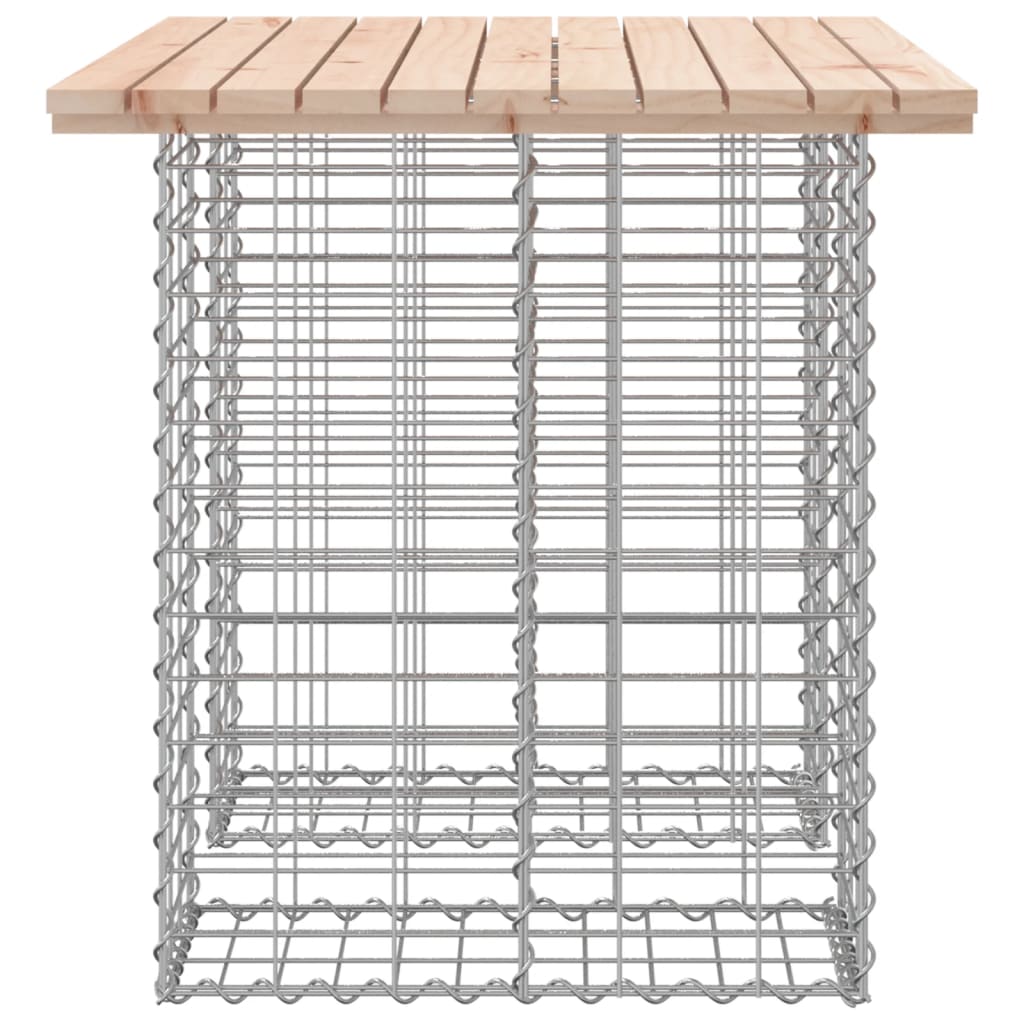 vidaXL Table de jardin Gabion Design 100x70x72 cm Bois massif Pin - Image 4