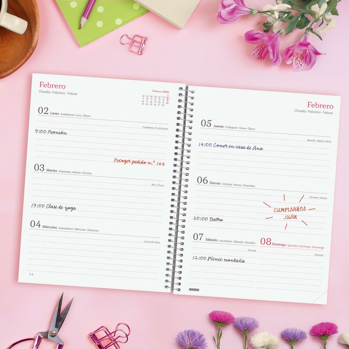 Agenda Finocam DESIGN COLLECTION Imposible A5 15,5 x 21,2 cm 2026 - Image 3