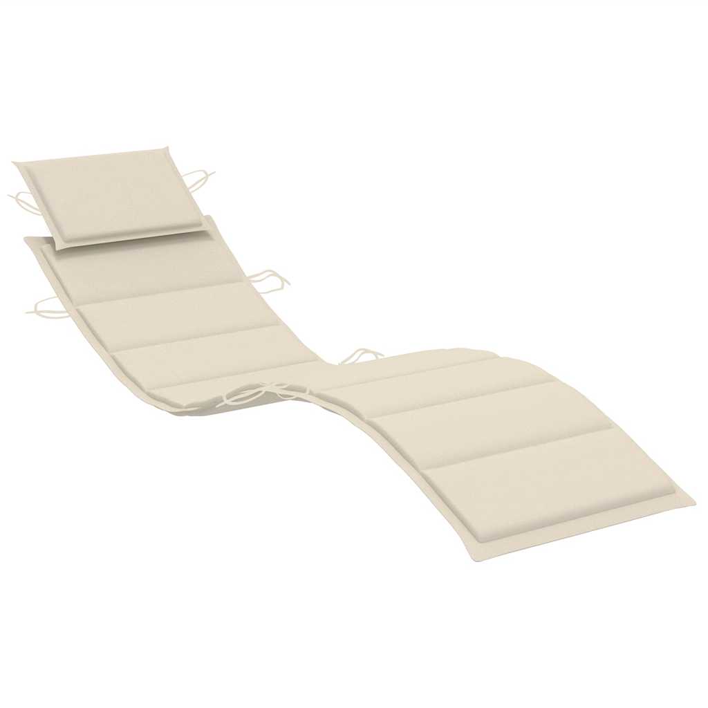 vidaXL Sonnenliege mit Tisch und Auflage Massivholz Akazie - Image 6