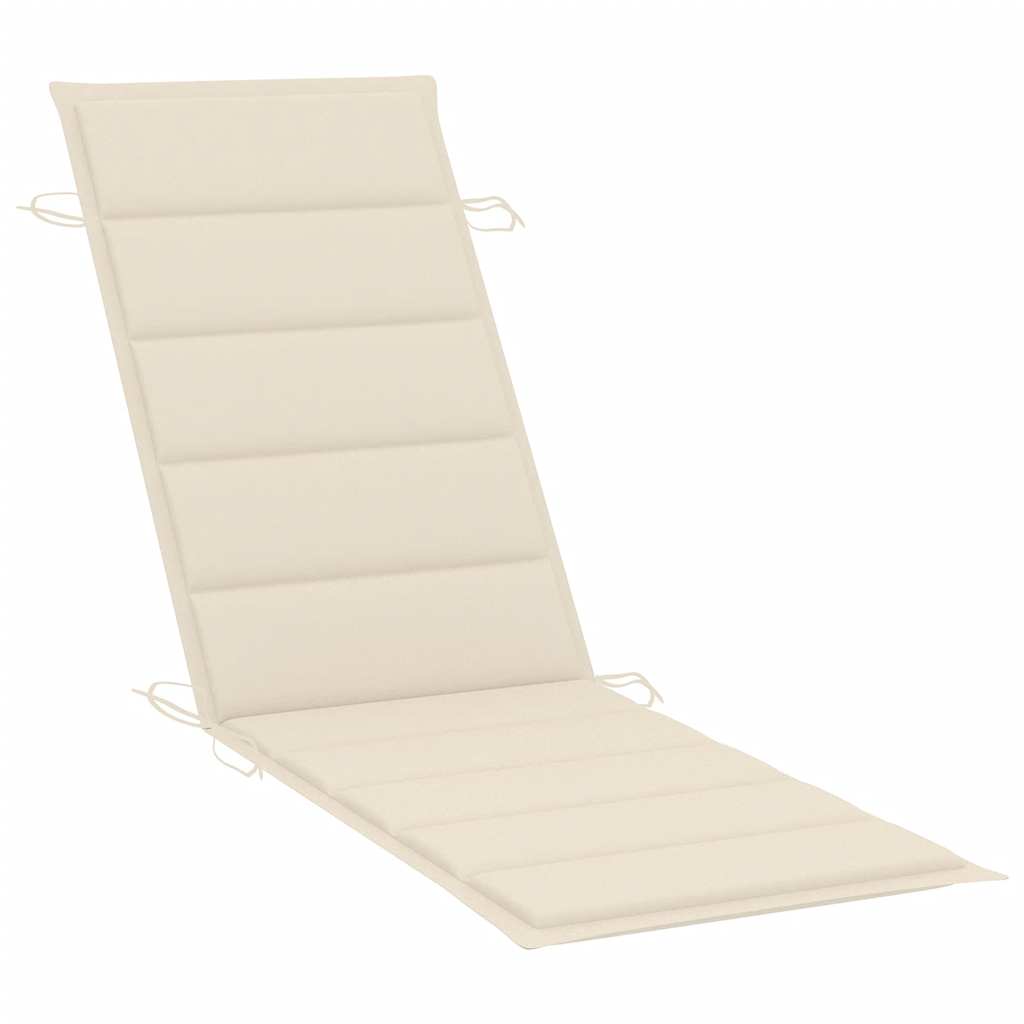 vidaXL Sonnenliege mit Tisch und Auflage Massivholz Akazie - Image 5