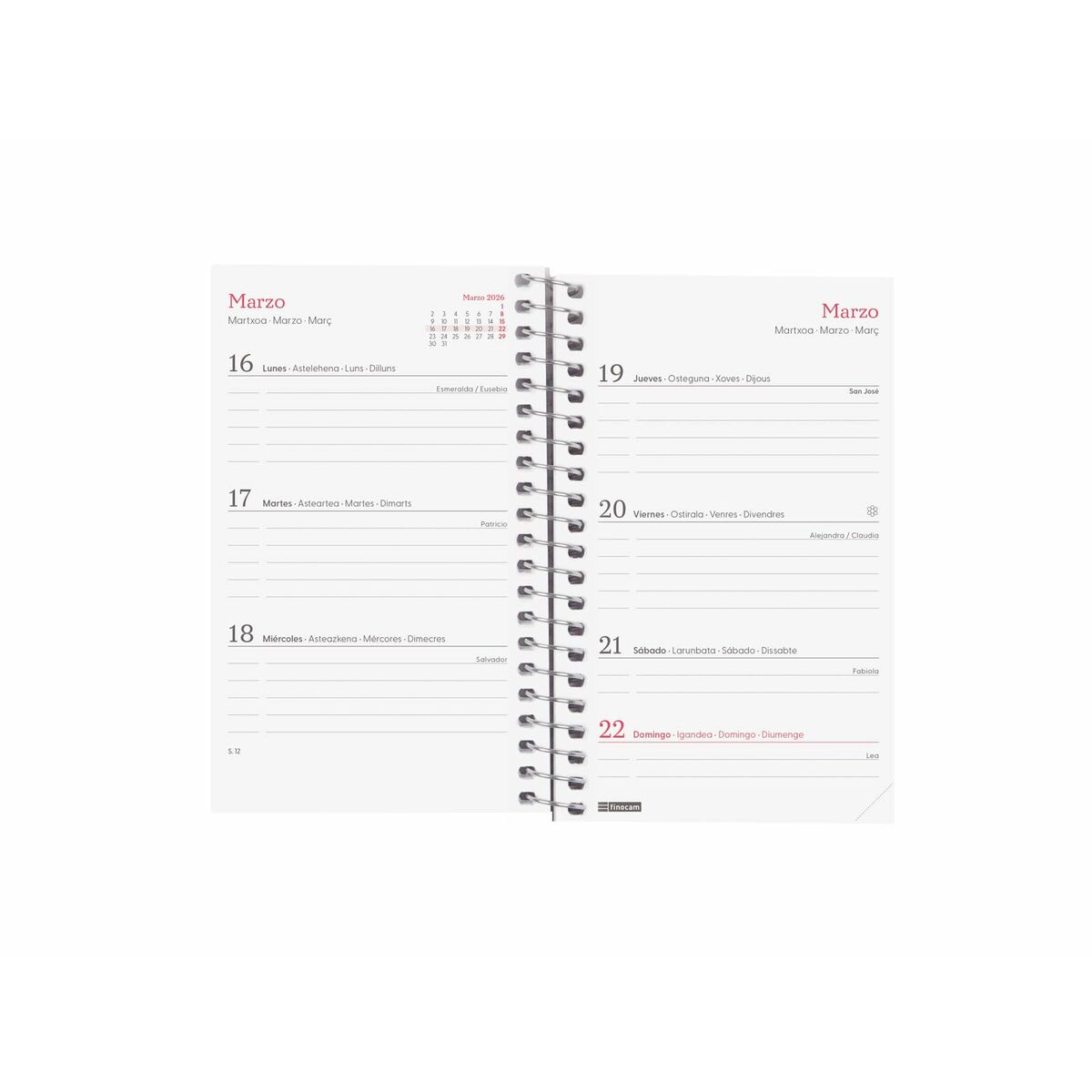Agenda Finocam DESIGN COLLECTION Imposible Mini 7,9 x 12,7 cm 2026 - Image 4