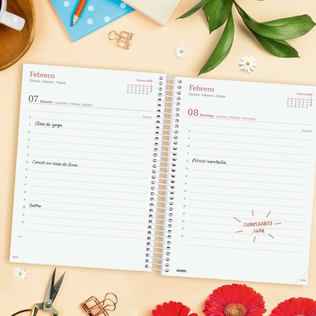 Agenda Finocam DESIGN COLLECTION Ahora A5 15,5 x 21,2 cm 2026 - Image 3