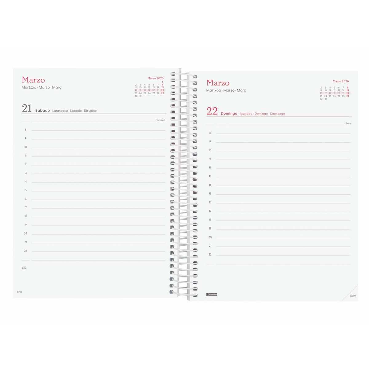 Agenda Finocam DESIGN COLLECTION Ahora A5 15,5 x 21,2 cm 2026 - Image 4
