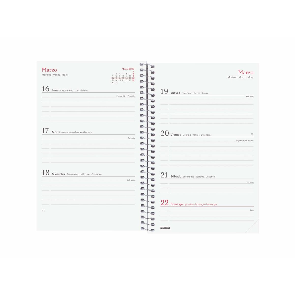 Agenda Finocam DESIGN COLLECTION Imposible 11,7 x 18,1 cm 2026 - Image 4