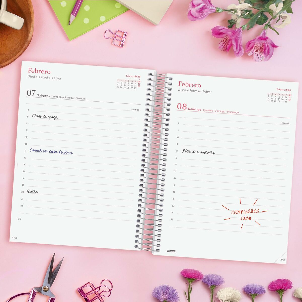 Agenda Finocam DESIGN COLLECTION Imposible A5 15,5 x 21,2 cm 2026 - Image 3