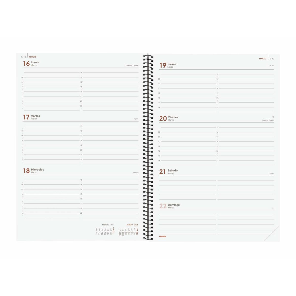 Agenda Finocam OPAQUE Azzurro A4 21 x 29,7 cm 2026 - Image 4
