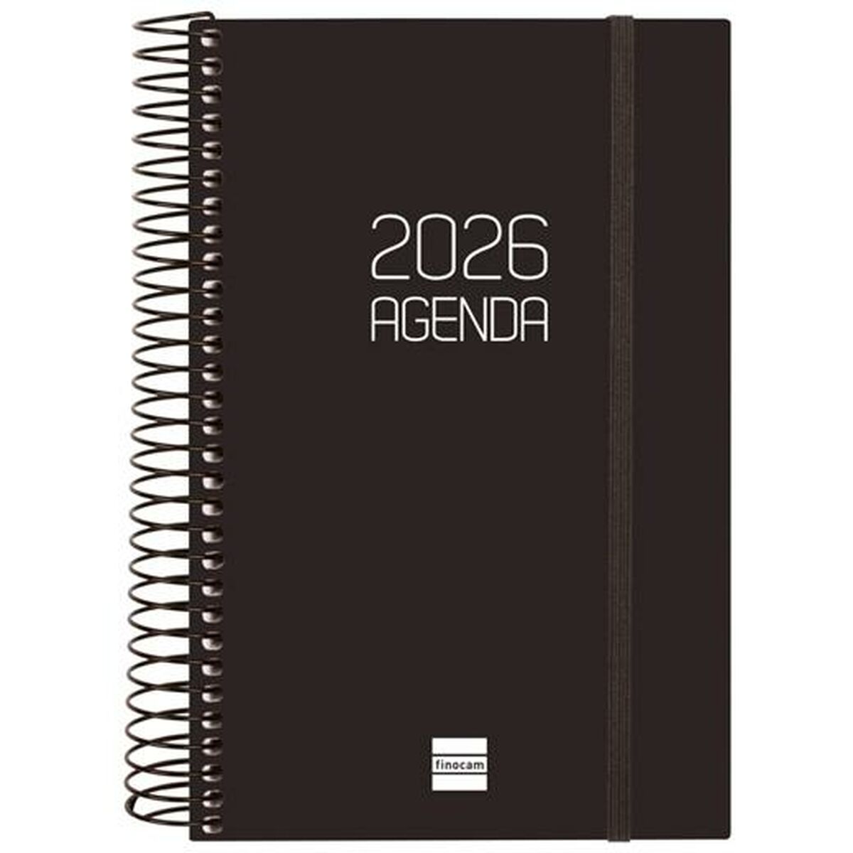 Agenda Finocam OPAQUE Nero 11,7 x 18,1 cm 2026