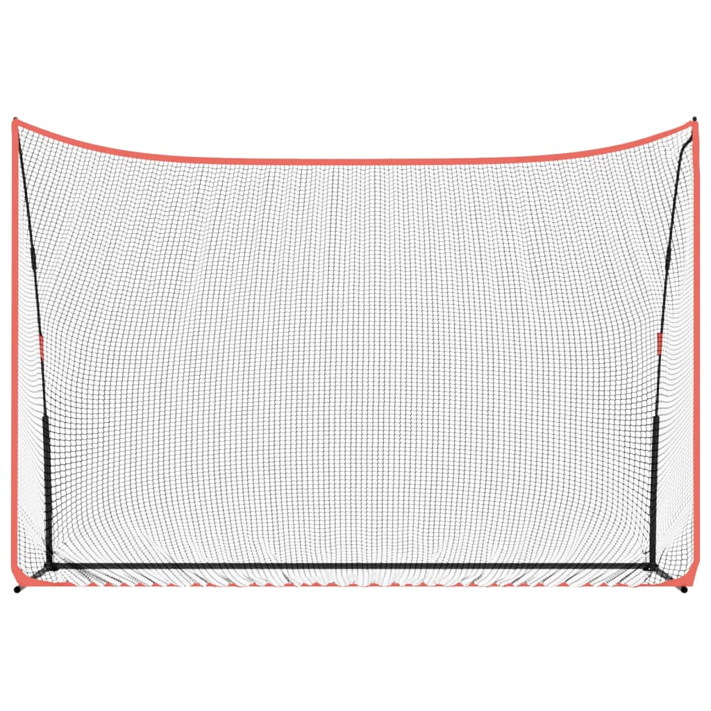 vidaXL Red de entrenamiento golf poliéster negro y rojo 305x91x213 cm - Image 3