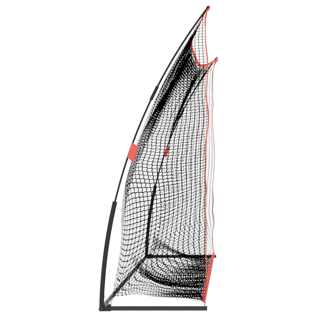 vidaXL Red de entrenamiento golf poliéster negro y rojo 305x91x213 cm - Image 4
