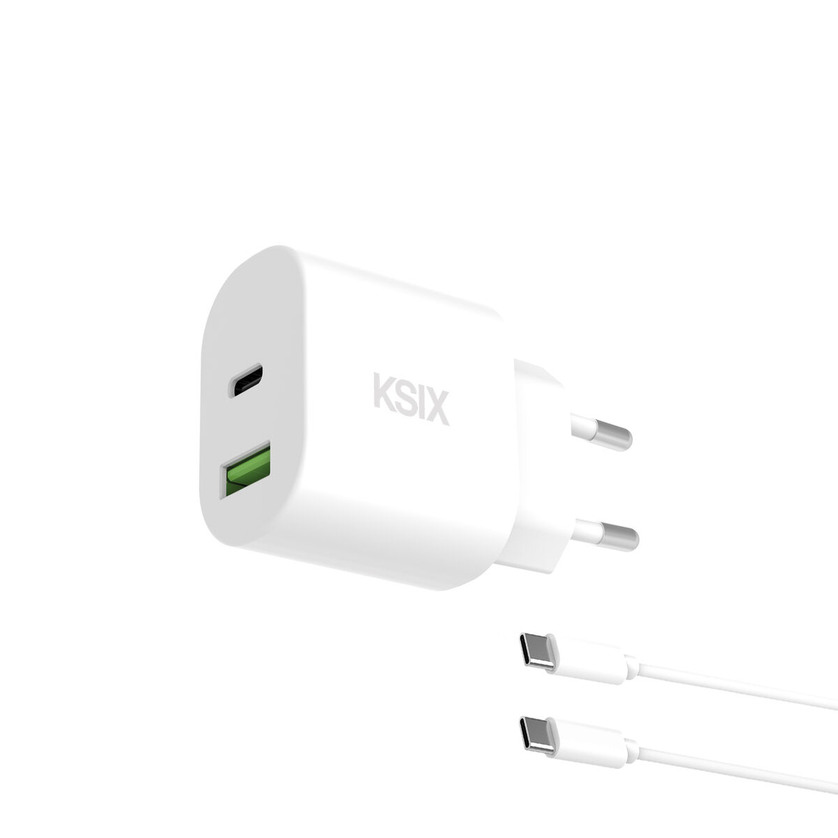 Caricabatterie da Parete KSIX Bianco 30 W