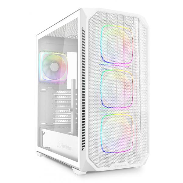 Case computer desktop ATX Sharkoon AK5M RGB Bianco