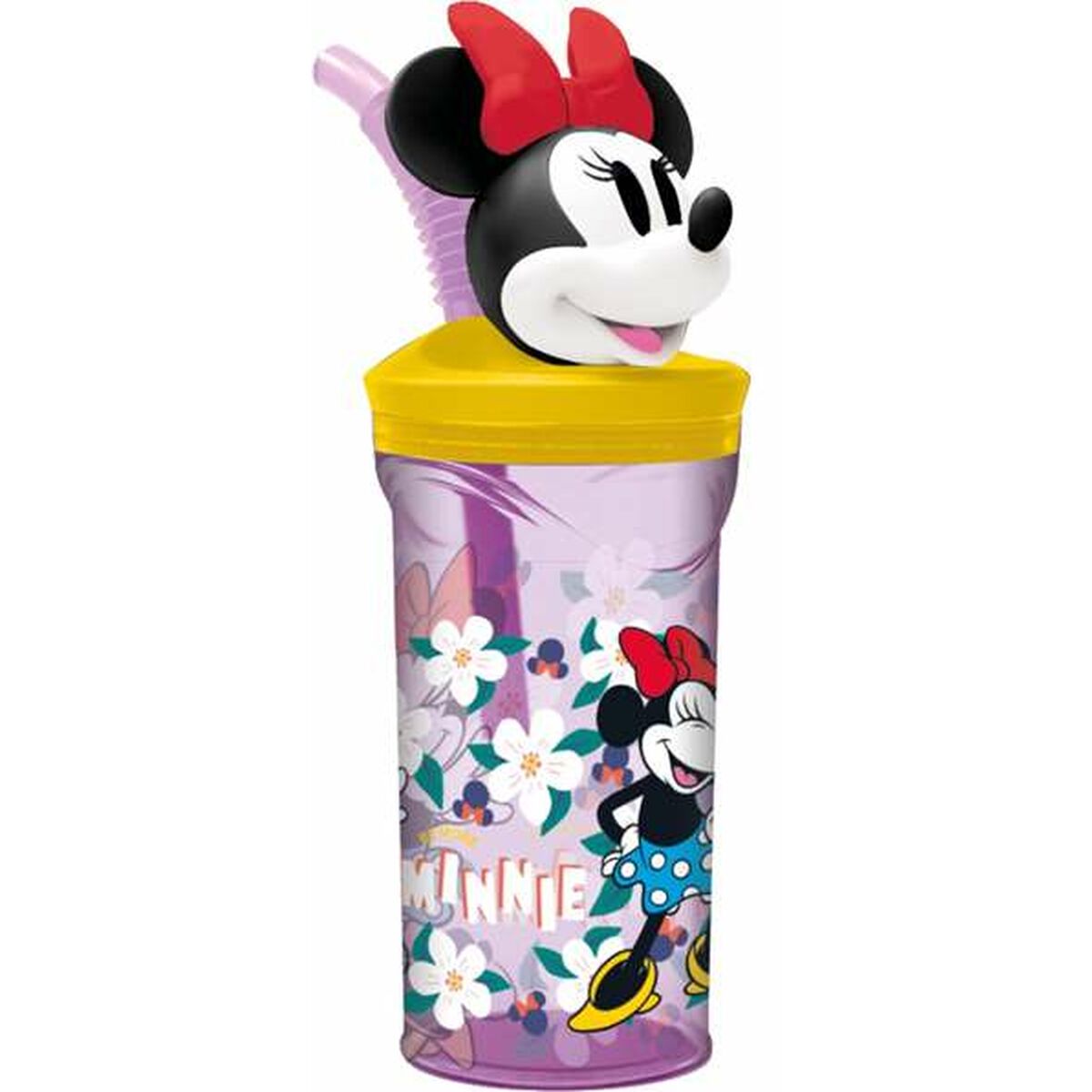Bicchiere con Cannuccia Minnie Mouse Sunshine 360 ml