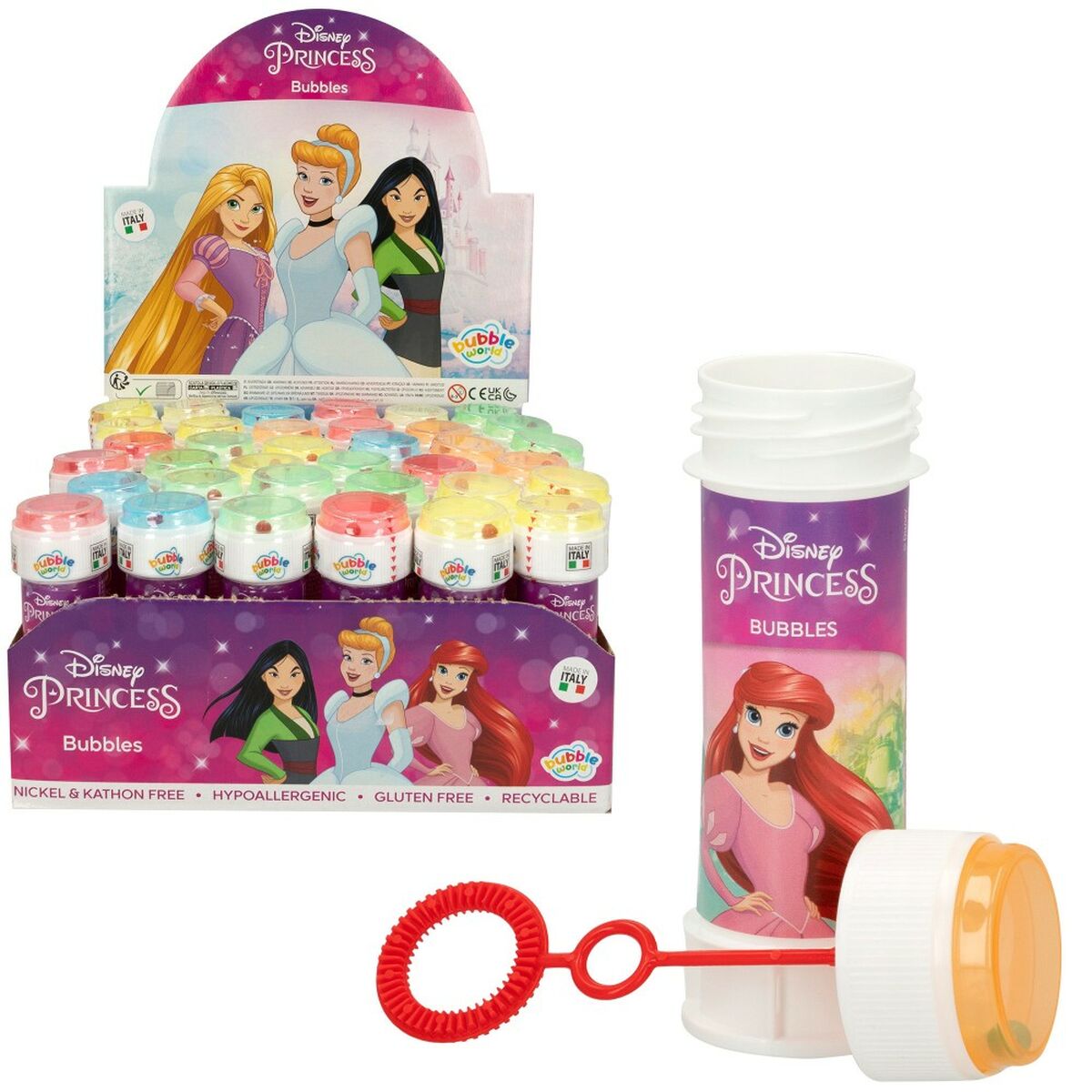 Bolle di Sapone Disney Princess 60 ml 3,8 x 11,5 x 3,8 cm (216 Unità) - Image 3
