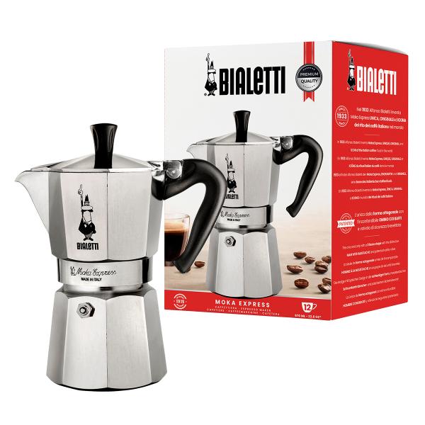 Caffettiera Italiana Bialetti 0001166/MR Argentato Alluminio 12 Tazze