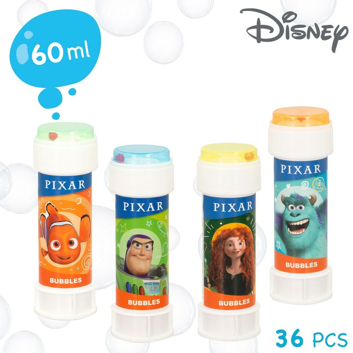 Bolle di Sapone Pixar 60 ml 3,8 x 11,5 x 3,8 cm (216 Unità) - Image 4