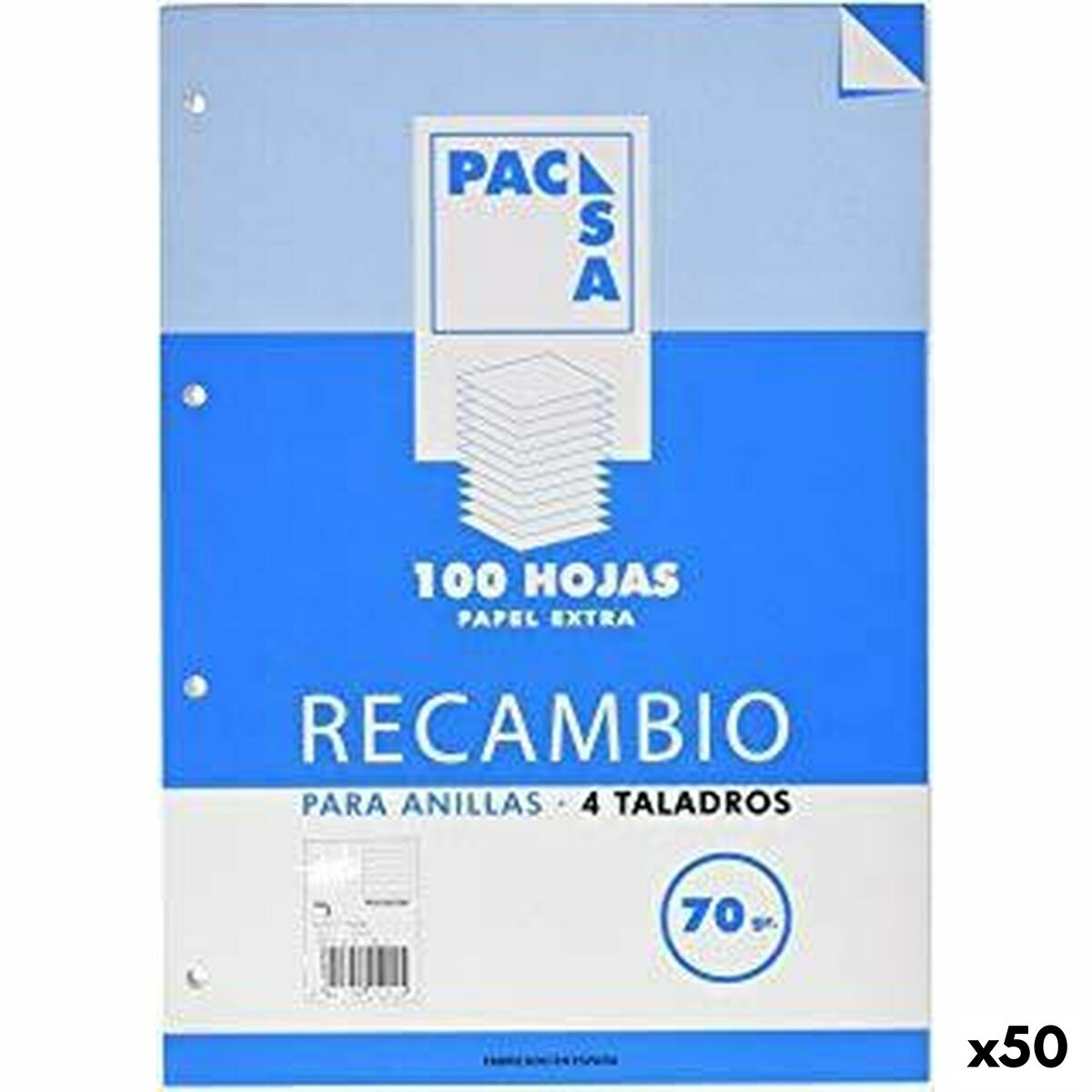Carta Pacsa A5 100 fogli Ricambio (50 Unità)