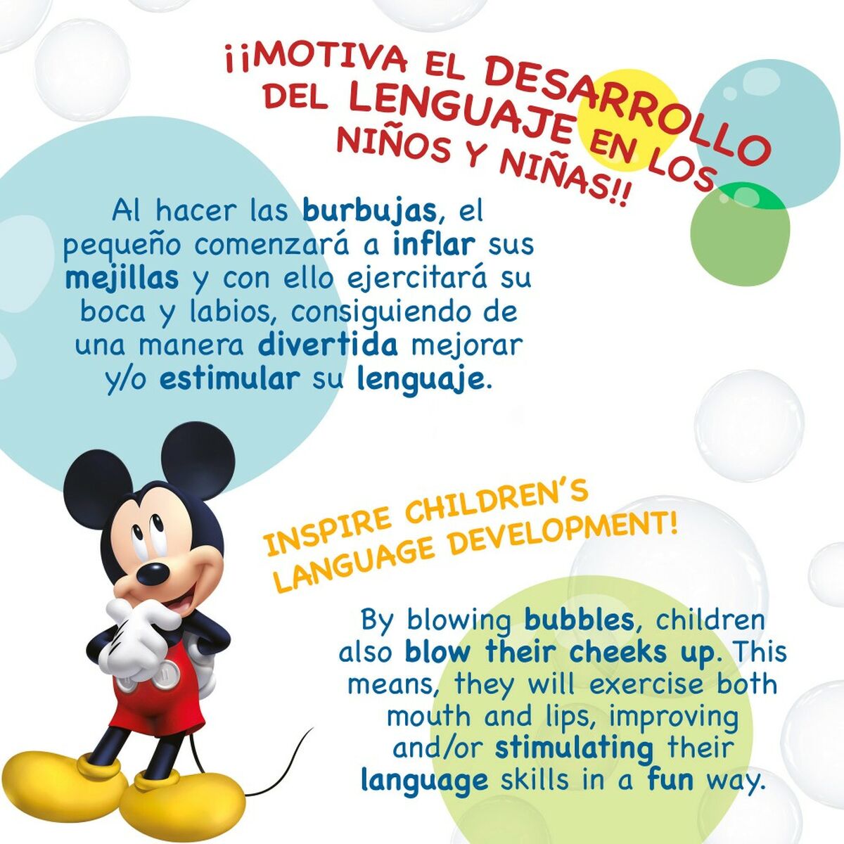 Bolle di Sapone Mickey Mouse 60 ml 3,8 x 11,5 x 3,8 cm (216 Unità) - Image 6