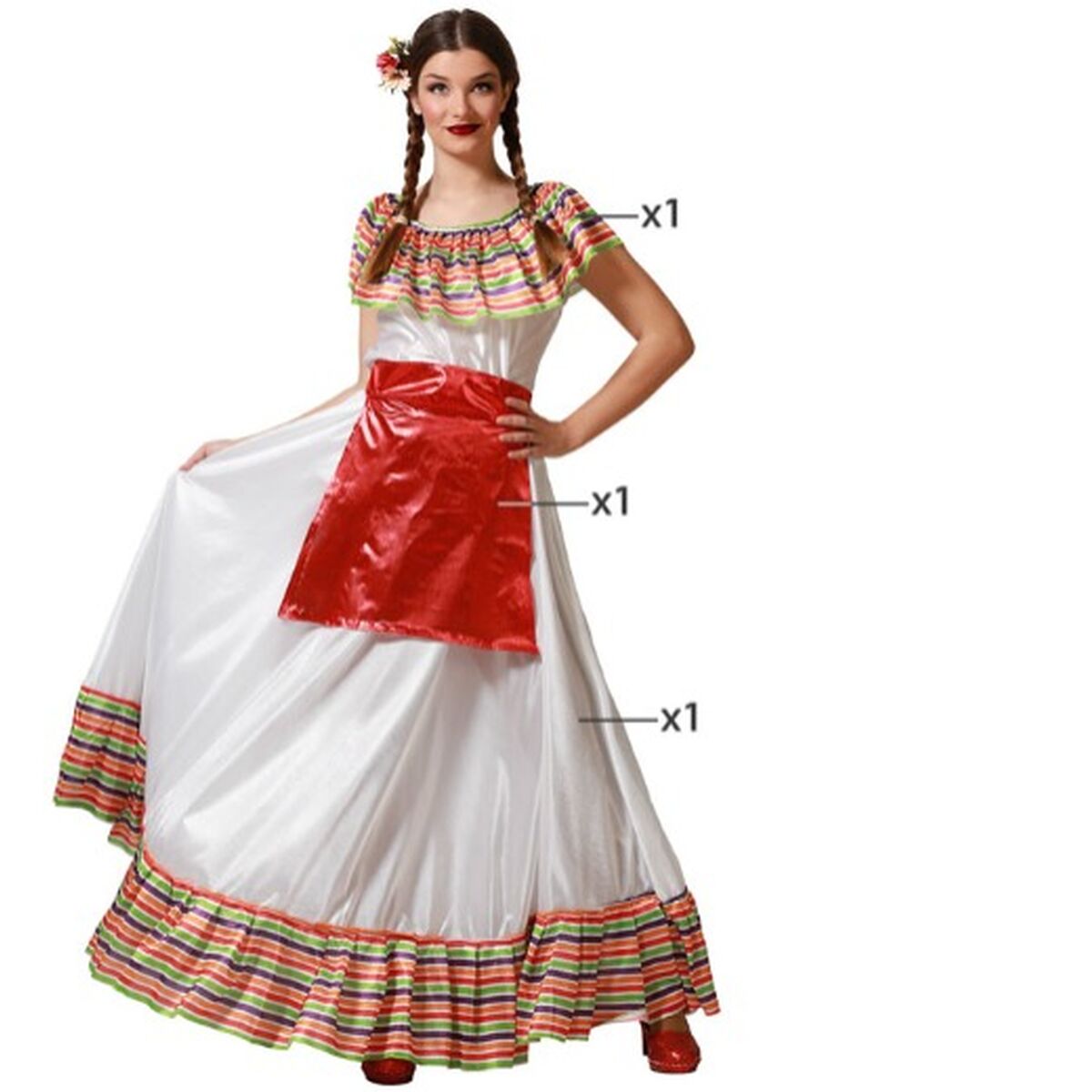 Costume per Adulti Messicana Taglia:XS/S