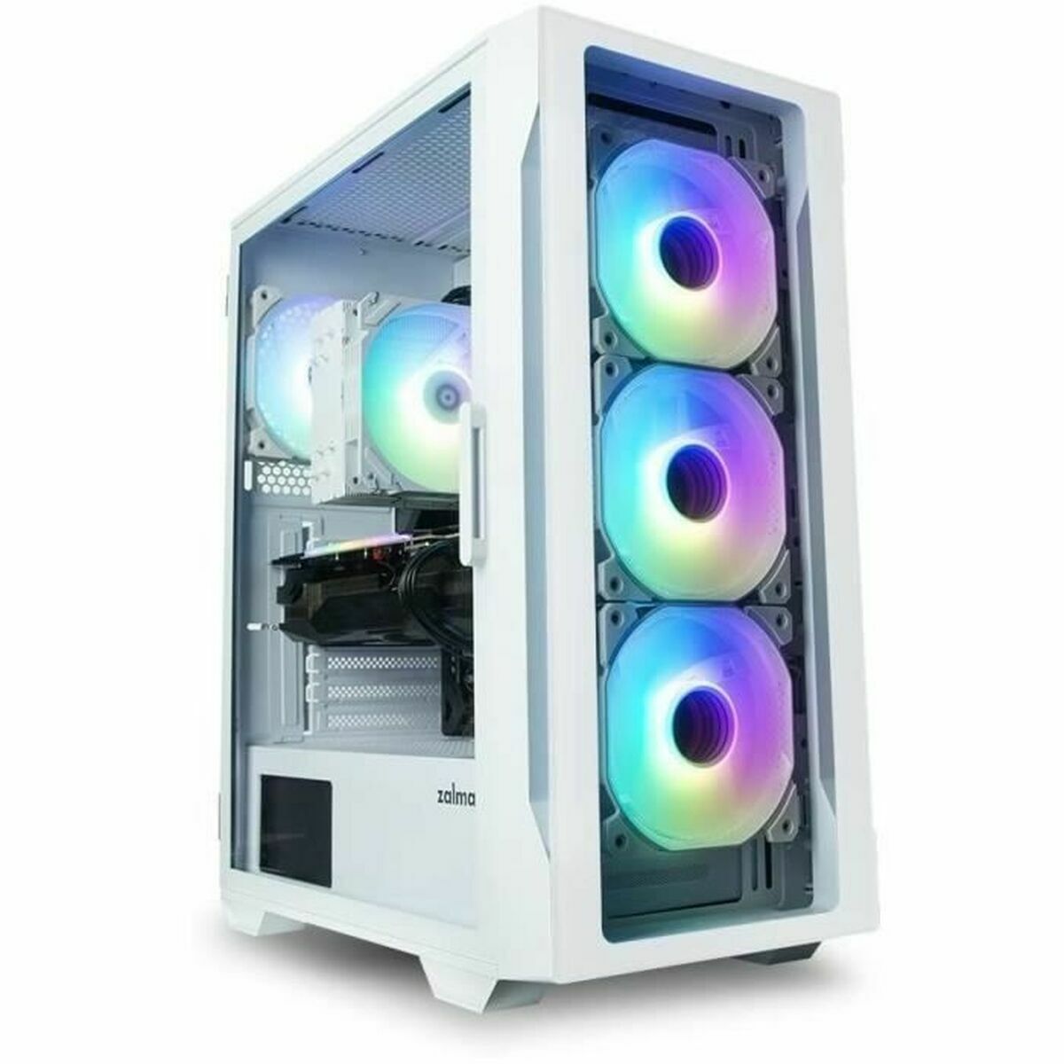 Case computer desktop ATX Zalman I3 NEO TG WHITE Bianco