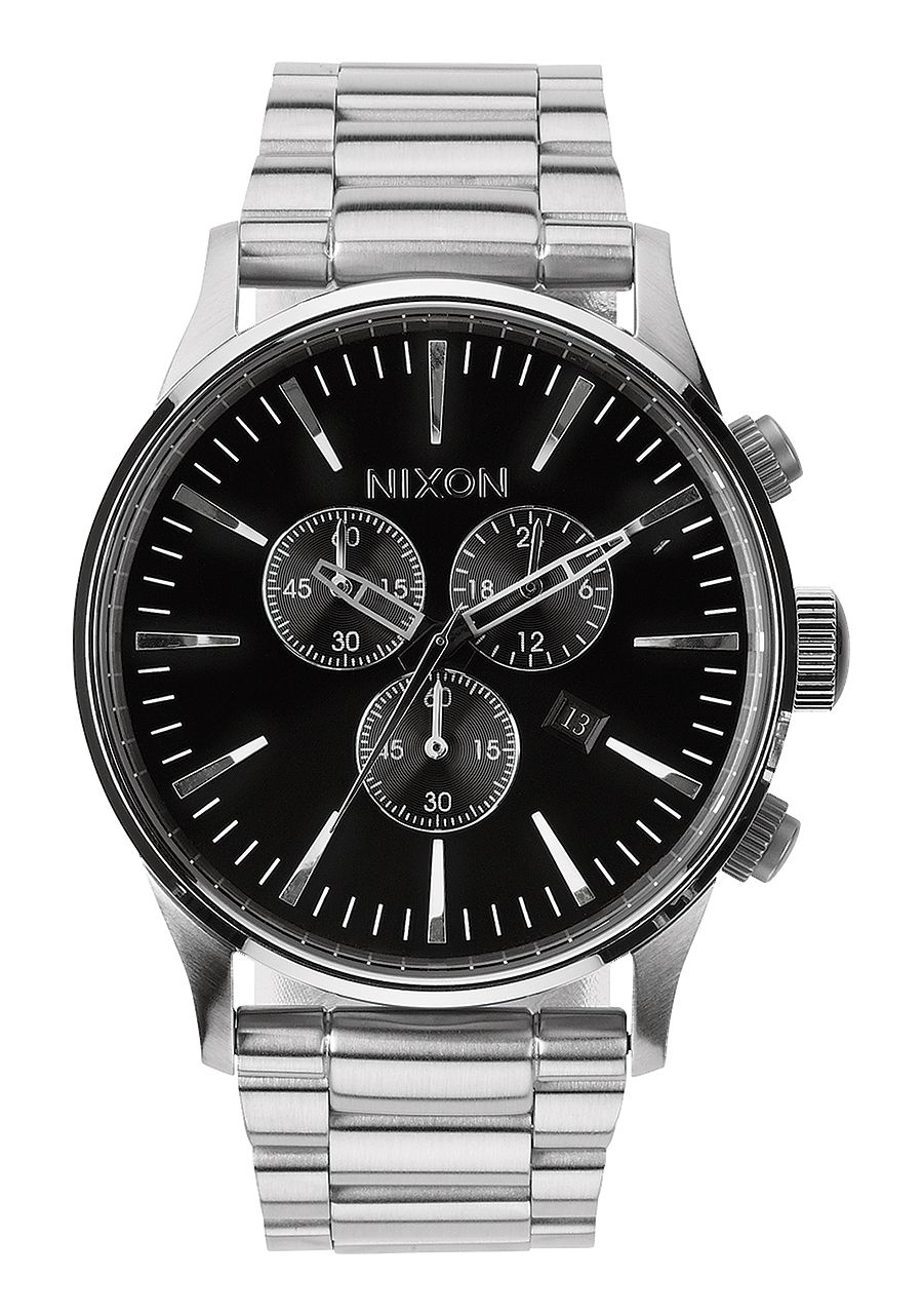 Orologio Uomo Nixon Sentry Chrono Argentato