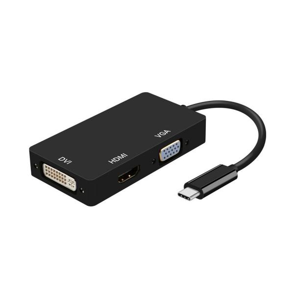 Adattatore USB-C con VGA/HDMI/DVI Aisens A109-0343 HDMI USB VGA USB 3.2 Nero 15 cm