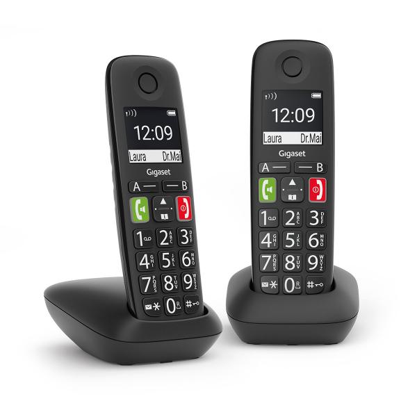 Telefono Senza Fili Gigaset E290 Duo Nero Bianco