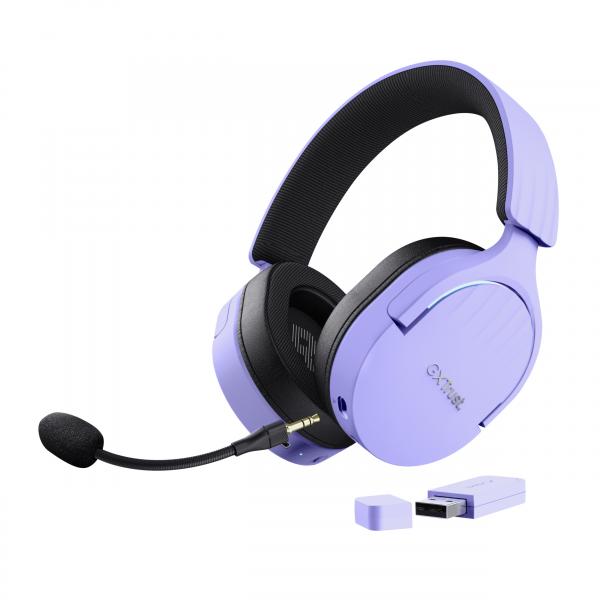 Auricolari con Microfono Gaming Trust GXT 491 Nero Porpora