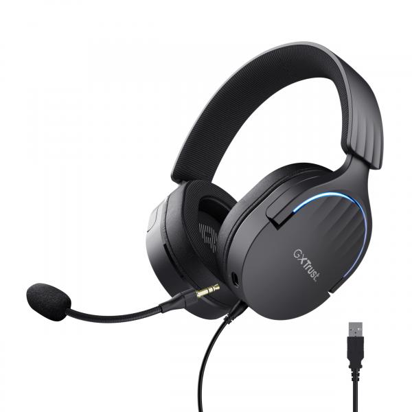 Auricolari con Microfono Gaming Trust GXT 490 Nero