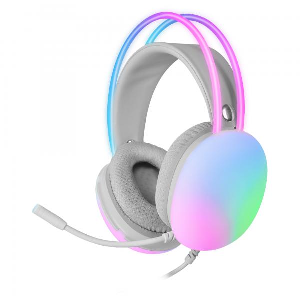 Auricolari con Microfono Mars Gaming MH-GLOW Bianco RGB - Image 3